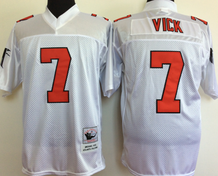 NCAA Men Atlanta Falcons White #7 VICK->ncaa teams->NCAA Jersey